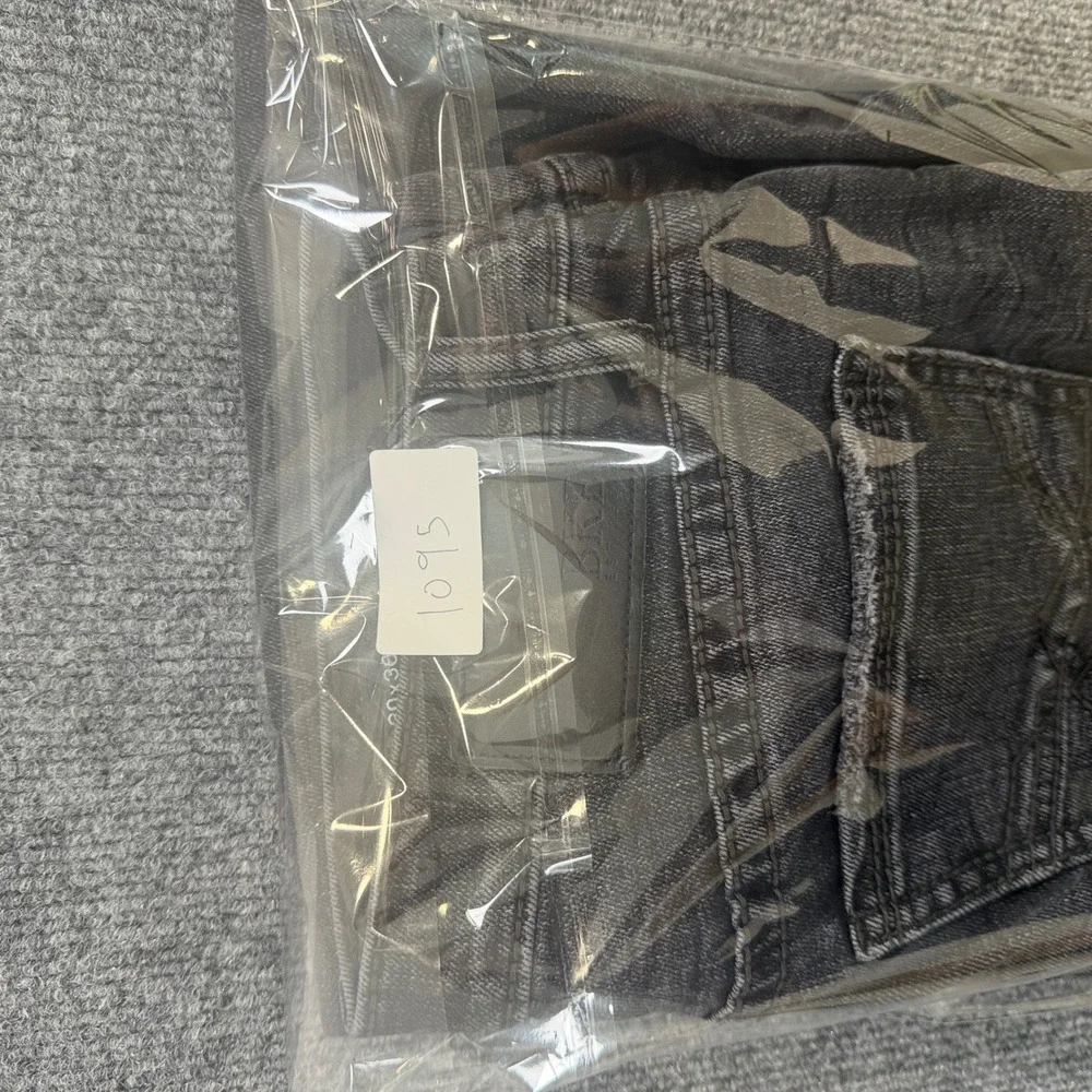 BKE Wells Mens Straight Leg Jeans Faded Black‎ Wash 30x29 Stretch Denim